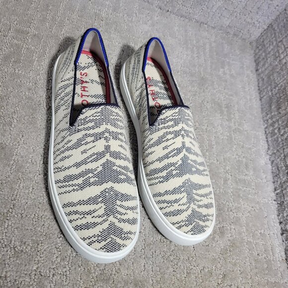 Rothy's The Sneaker Maritime Tiger Stripes Slip On Shoes Women's Multiple Sizes - Picture 14 of 16